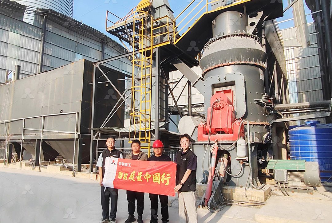 黎明重工LM系列矿渣立式磨整机外观，结构紧凑，大型钢结构主体