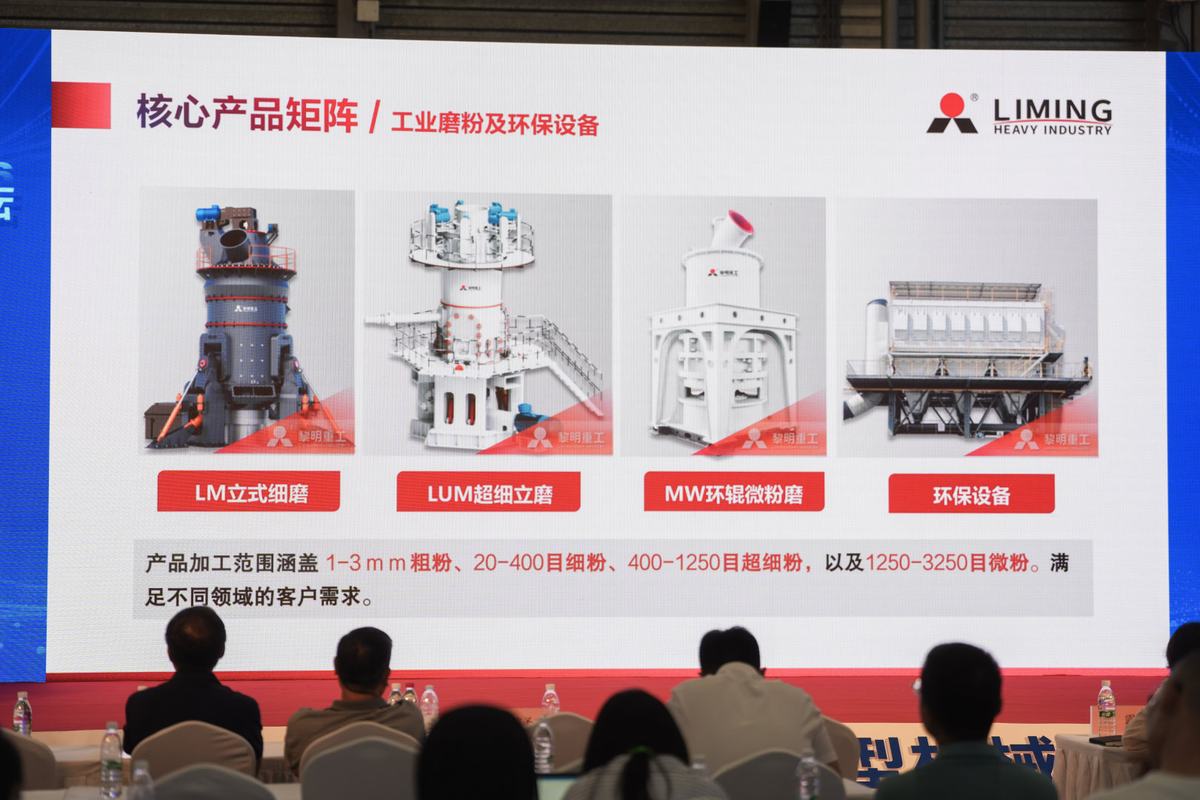 黎明重工在展会现场分享“核心产品矩阵 / 工业磨粉及环保设备”